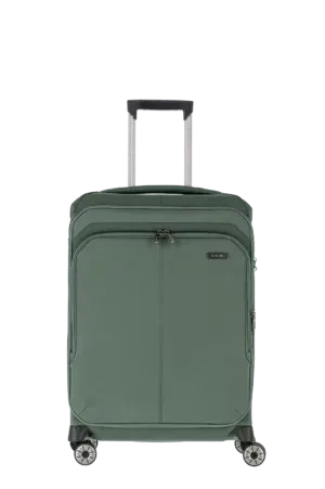 Vali Travelite dòng Priima, kích thước M, màu olive - góc nhìn phía trước